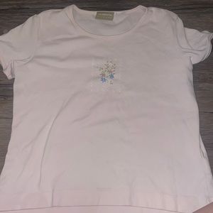 liz claiborne t-shirt. light pink very soft and comfortable.